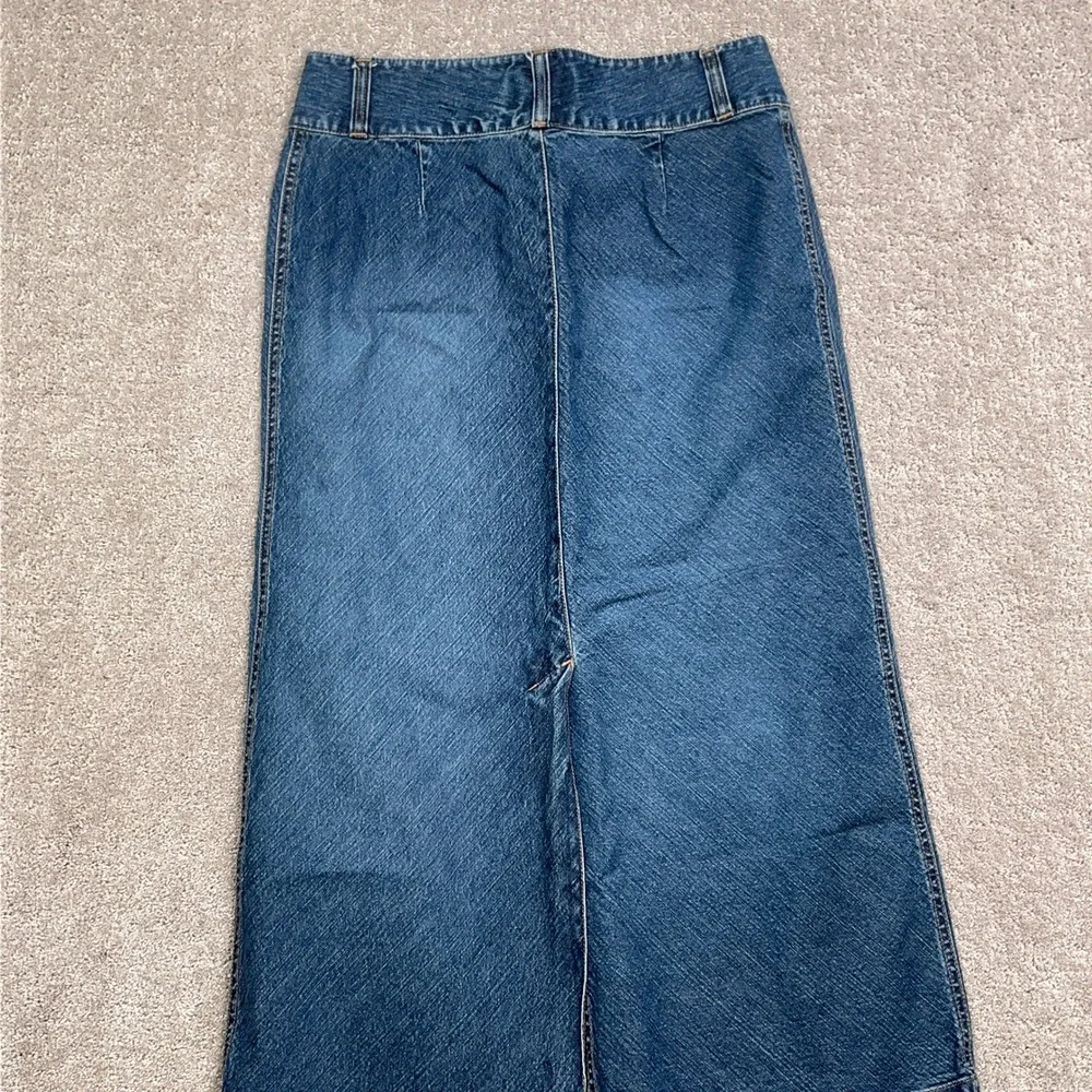 Old Navy Skirt Women 10 Blue Denim Maxi Jean‎ Y2K Dark Wash Cotton A-line